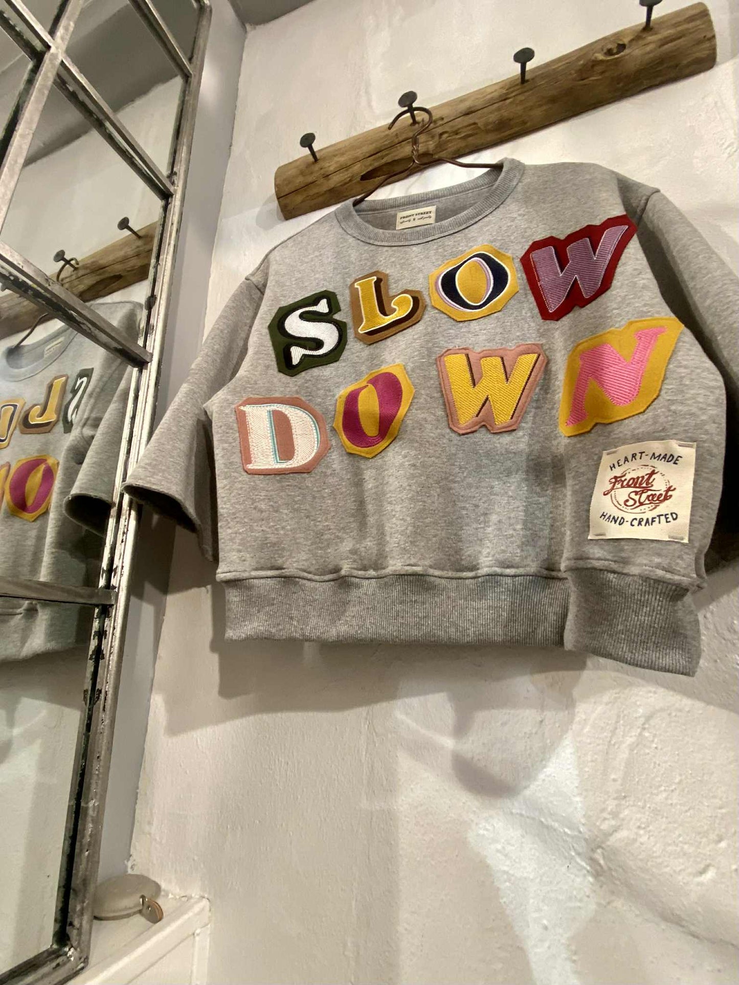 CRAZY LOGO SHORT-SLEEVES SWEATSHIRT