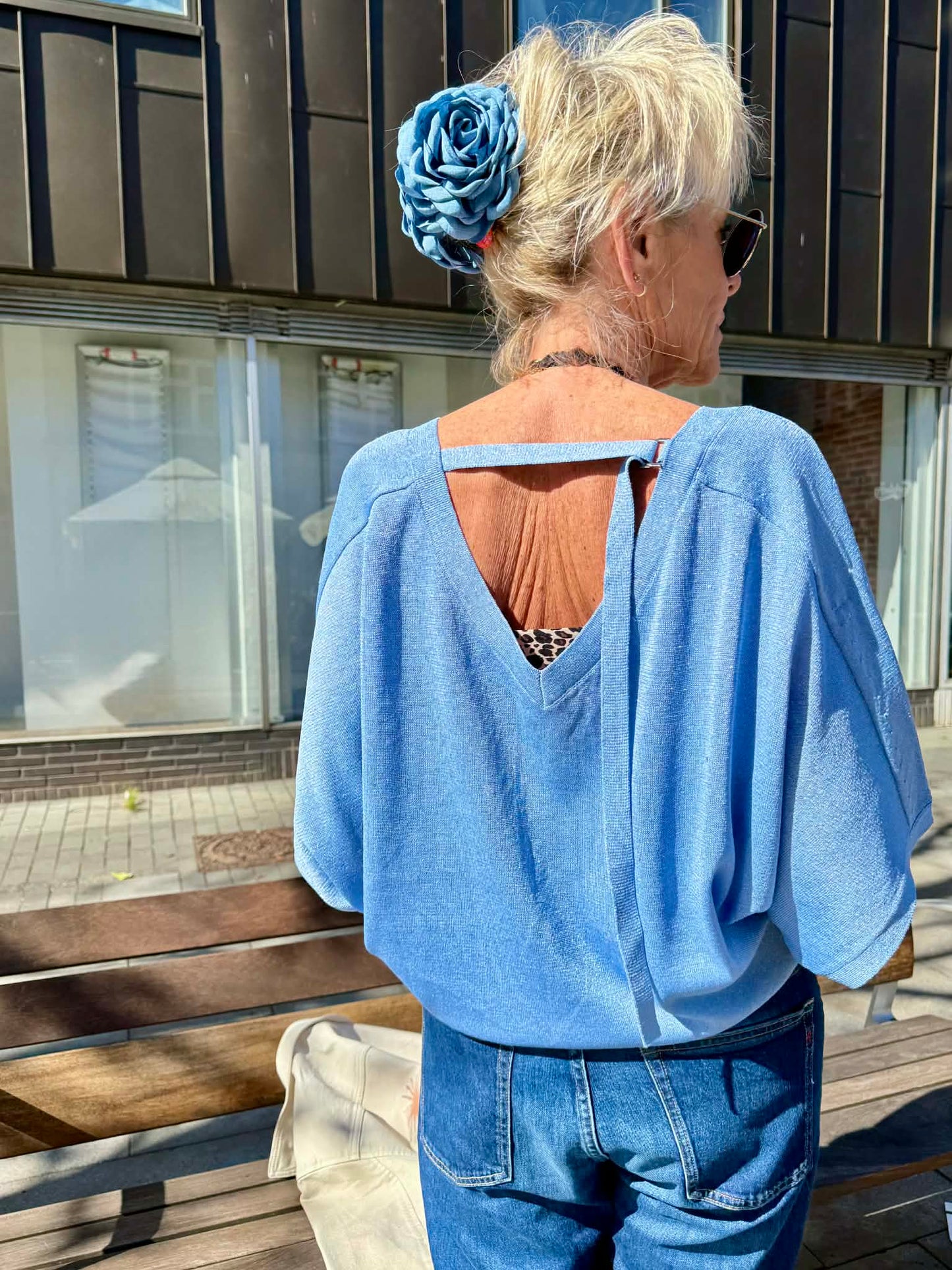 LAMÉ V-HALS TRØJE - H6SA07