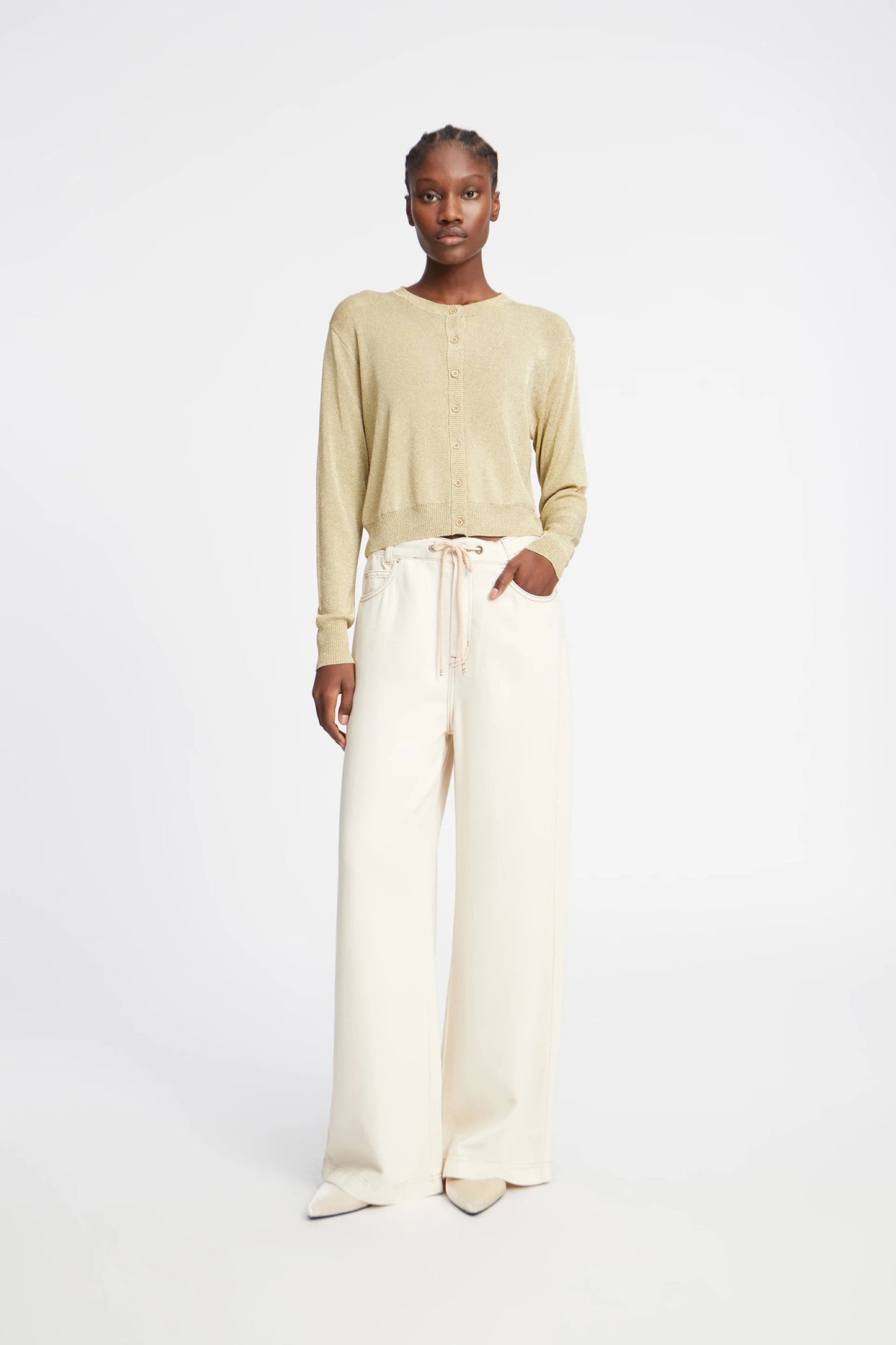 PARLI KNIT CARDIGAN - GOLD