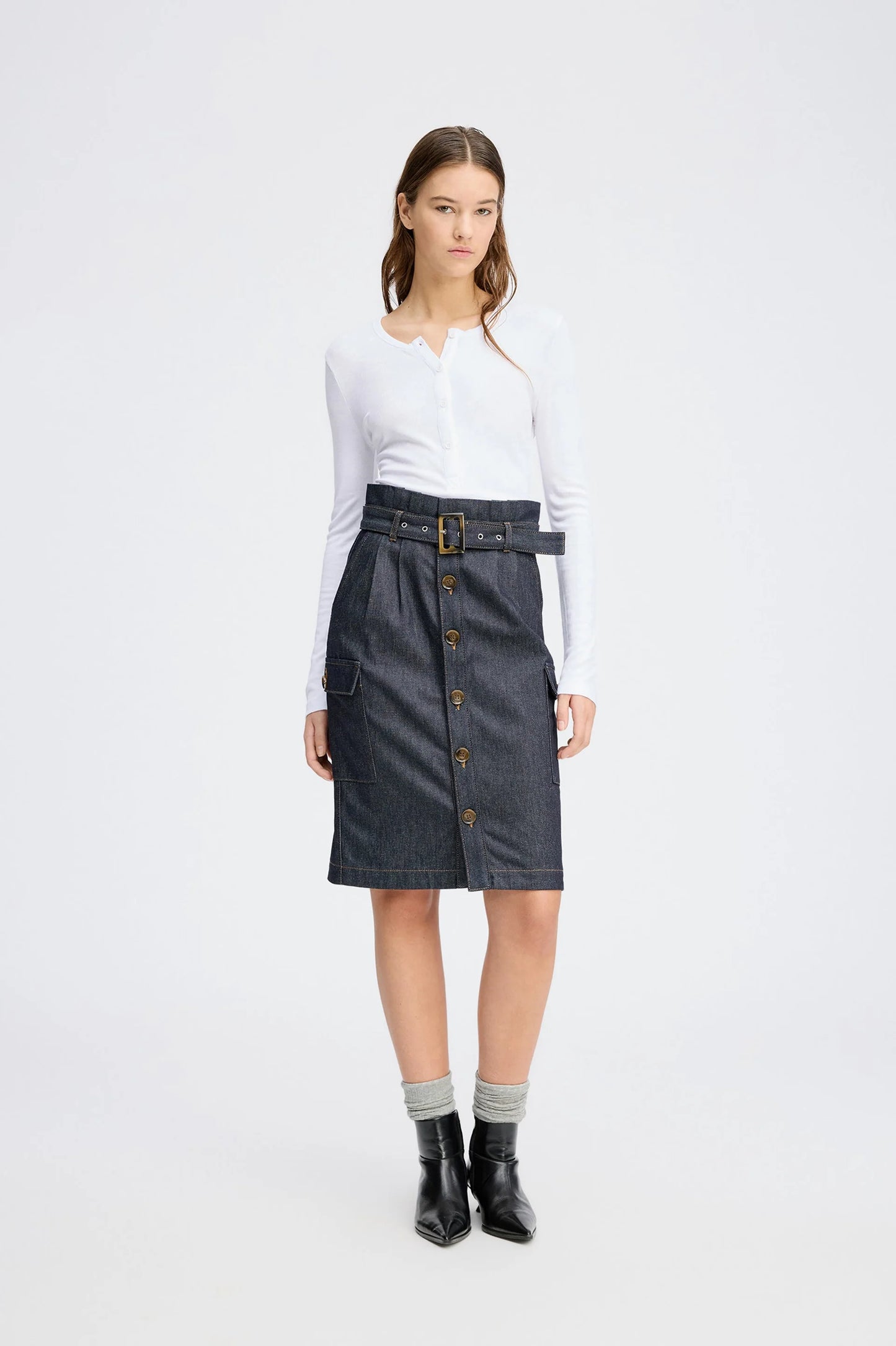 RAINA SKIRT - INDIGO