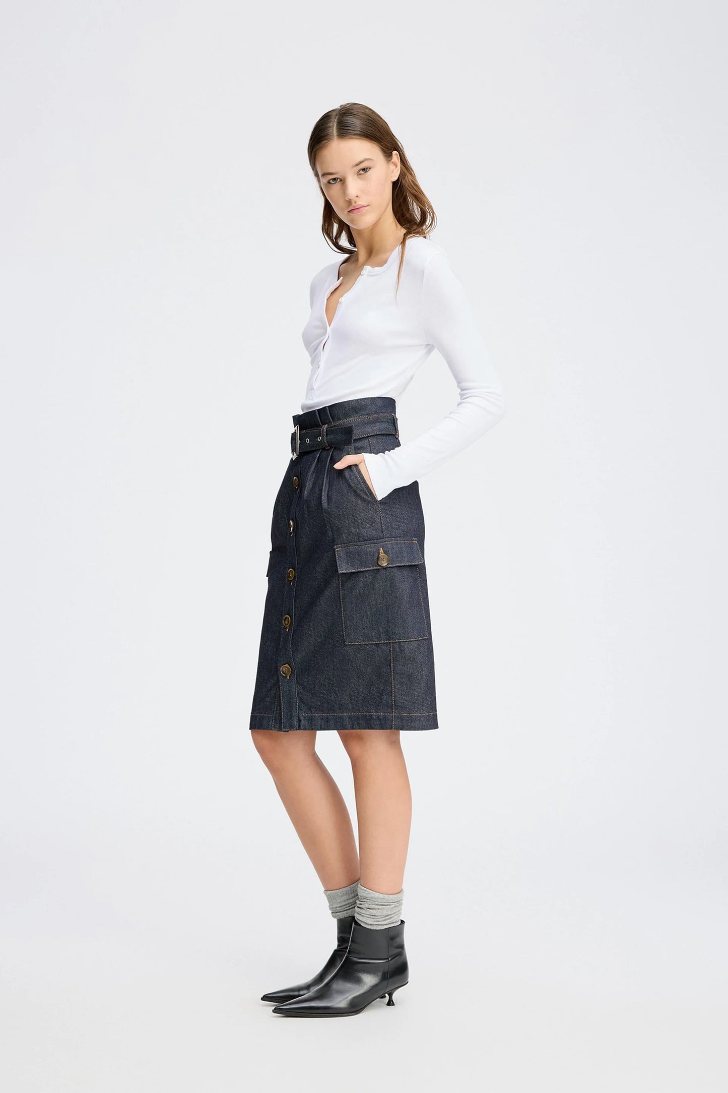 RAINA SKIRT - INDIGO