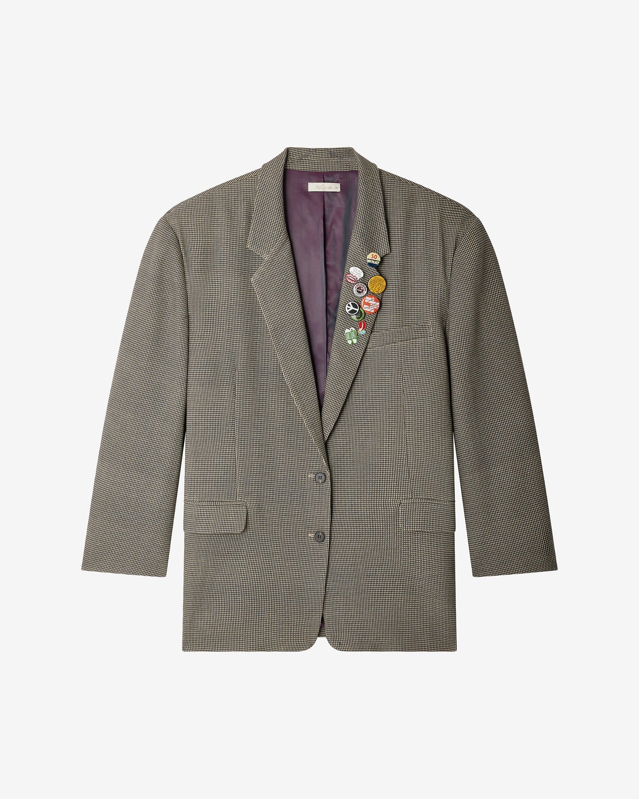 CRESCENDO OVERSIZE BLAZER - ECRU/BLACK