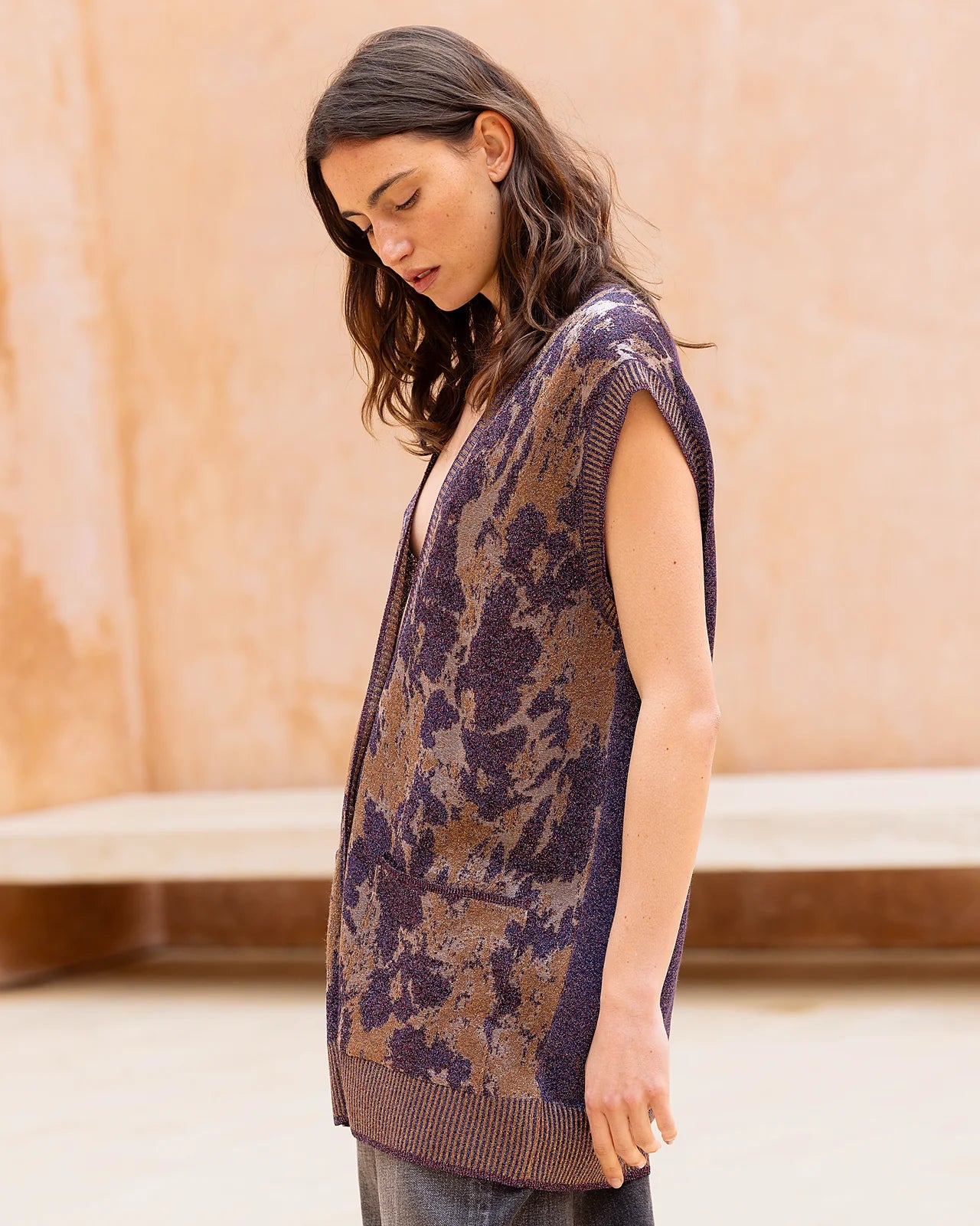 MOVI CARDIGAN/VEST - LILLA