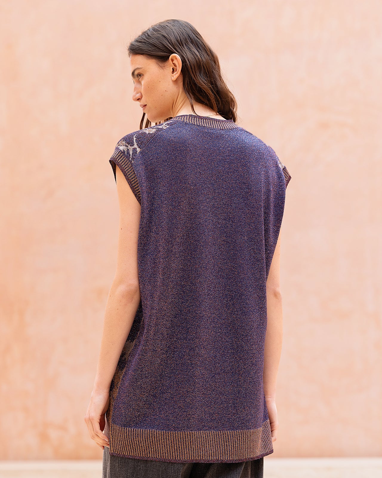 MOVI CARDIGAN/VEST - LILLA