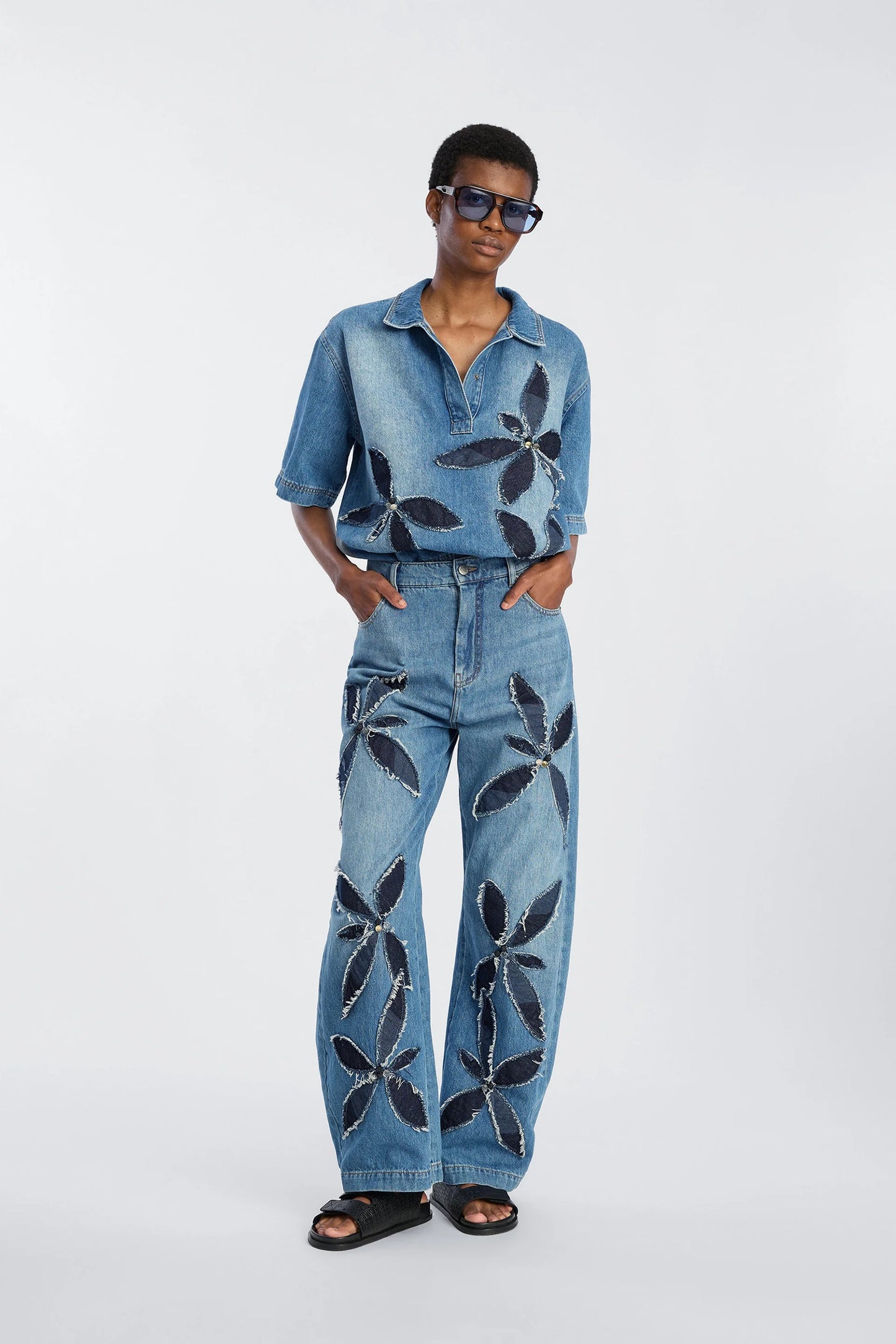 BERTRYM TOP - BLUE DENIM