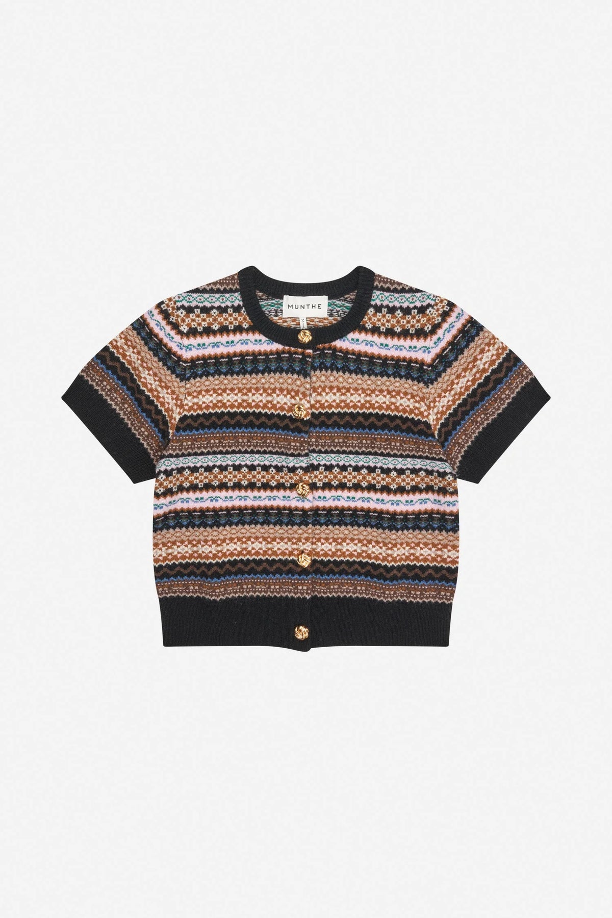 CORALINE STRIK CARDIGAN - MIX BLACK
