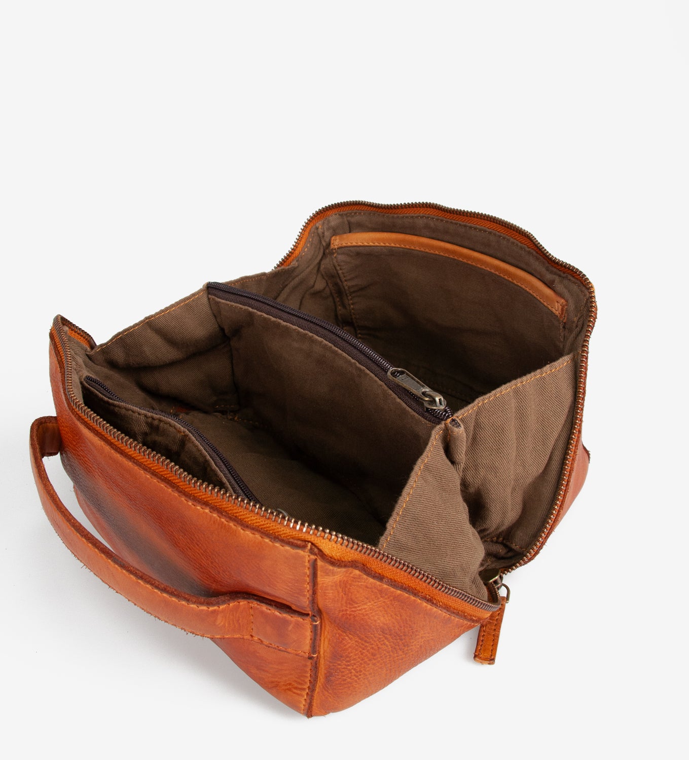 AUSTIN TOLIETBAG - COGNAC