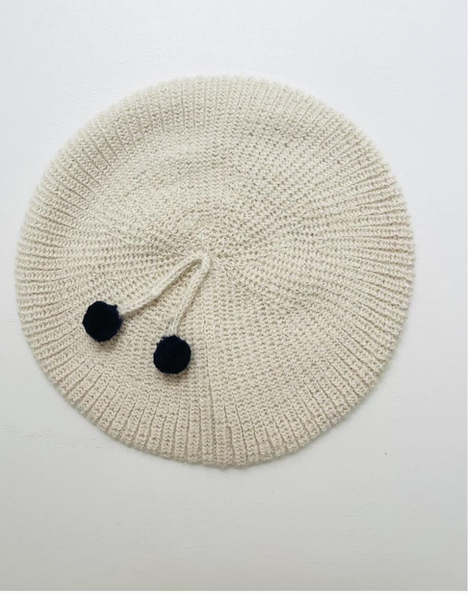 PETRA BERET HAT - IVORY