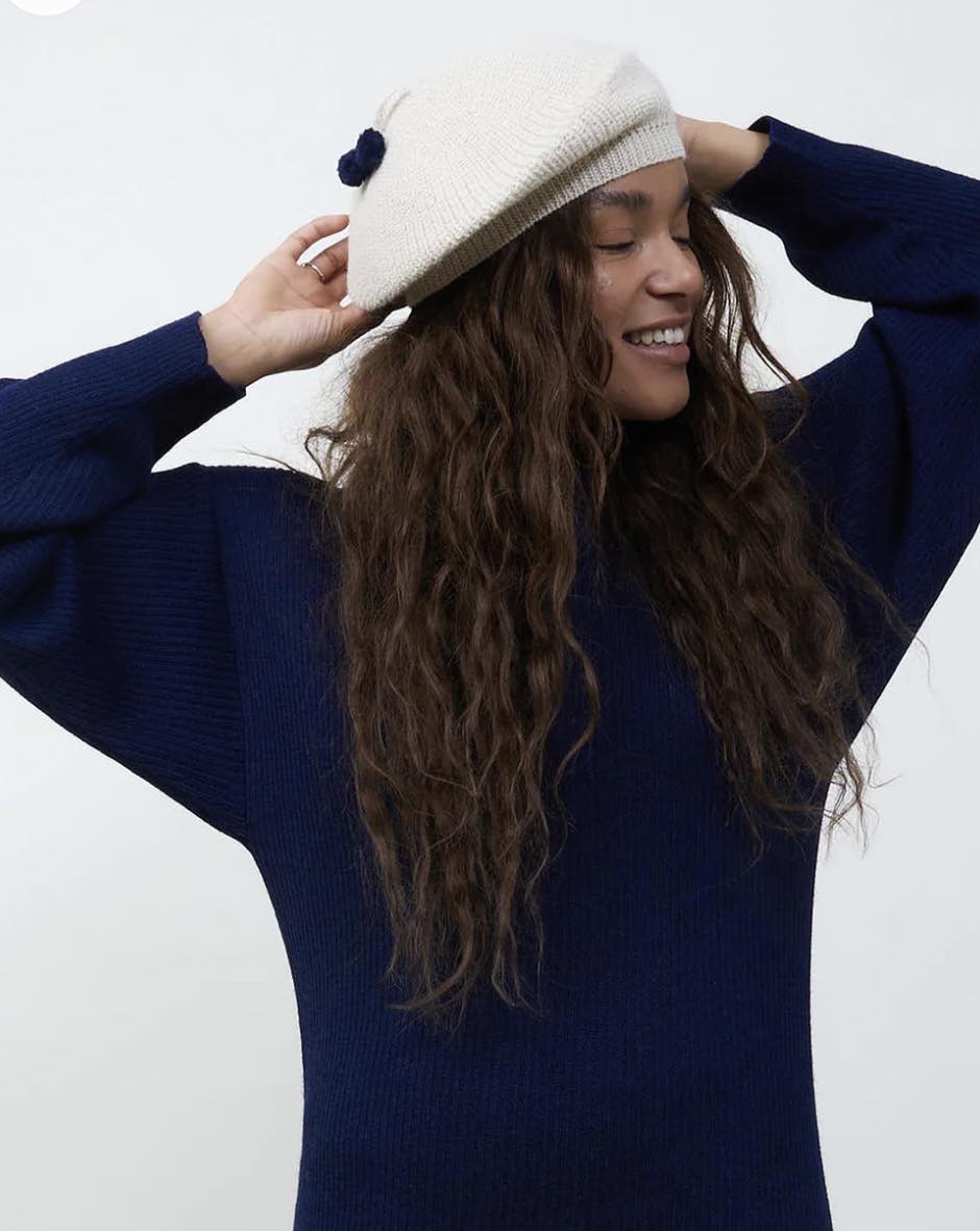 PETRA BERET HAT - IVORY
