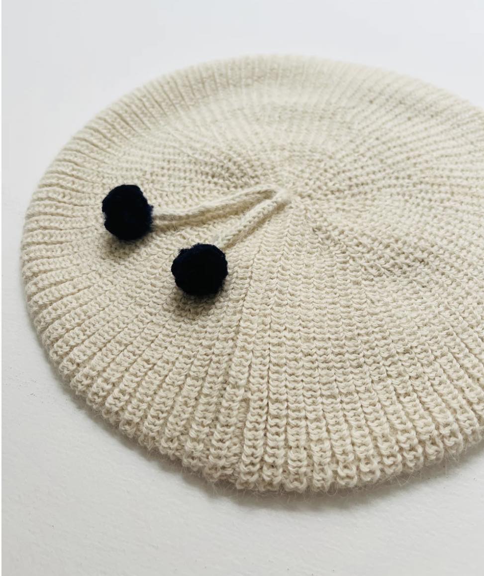 PETRA BERET HAT - IVORY