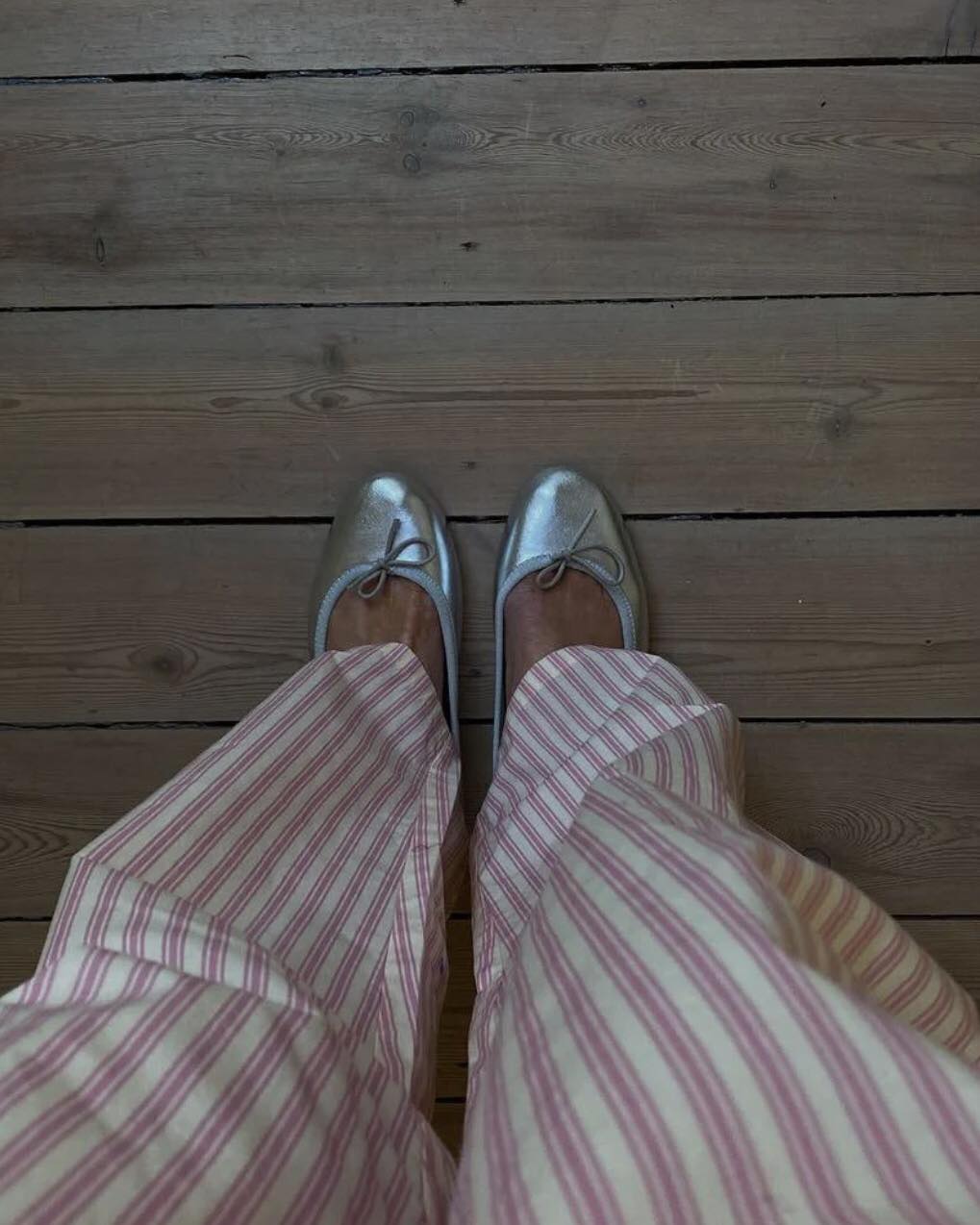 Asta Organic Cotton Pants - Pink stripe