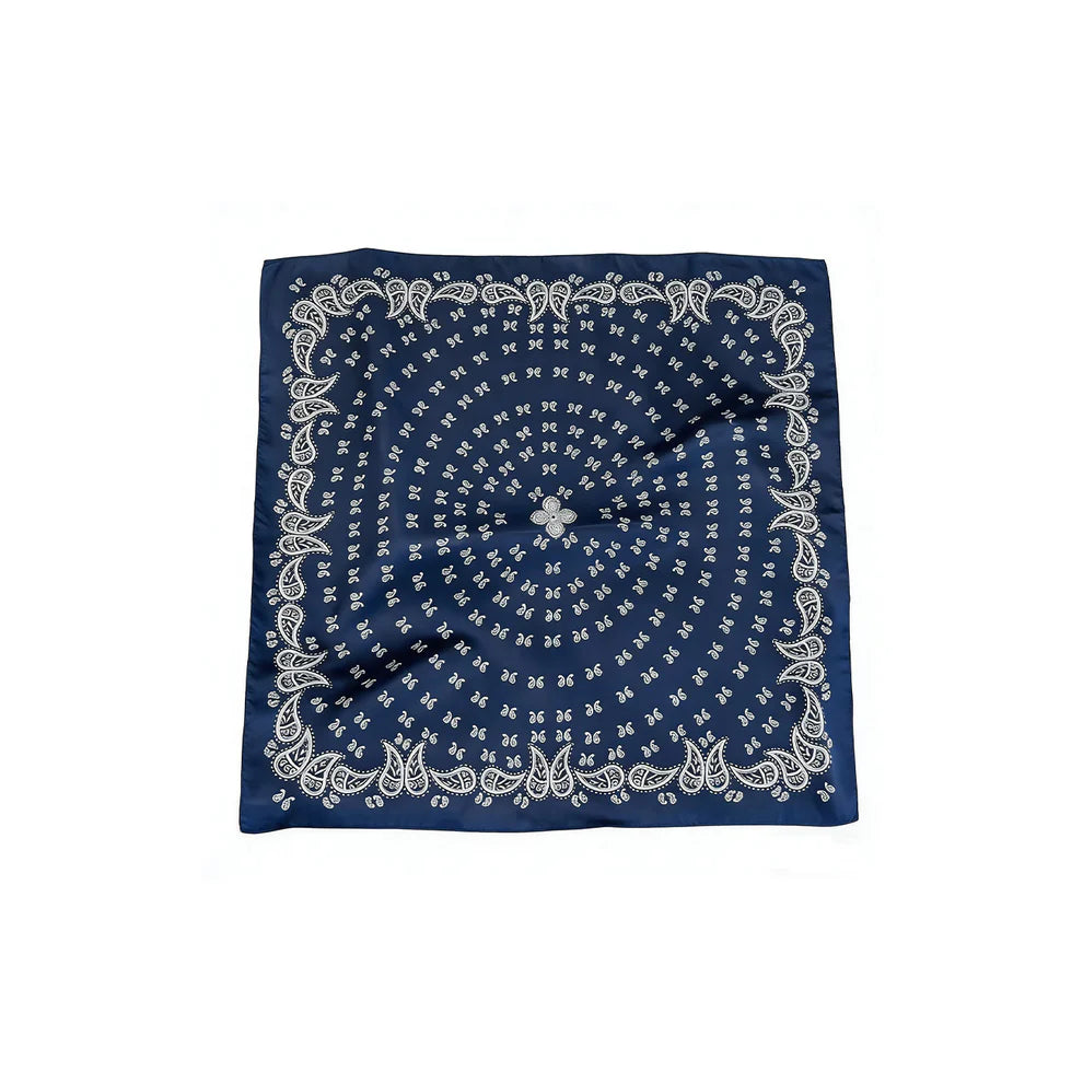 CALLIE TØRKLÆDE - NAVY PAISLEY