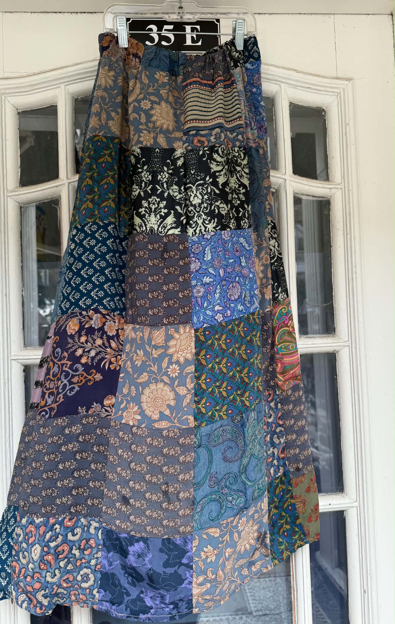 MADDIE SILK PATCHWORK - BLUE