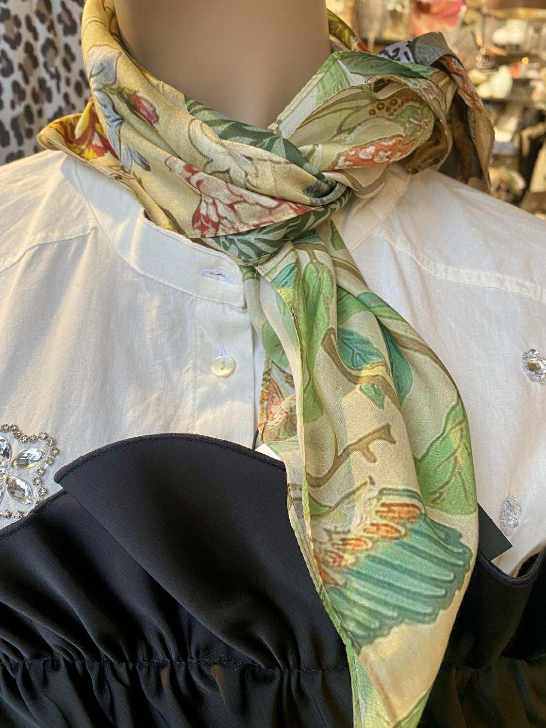 SMALL SILK SCARF - 45 MULTI