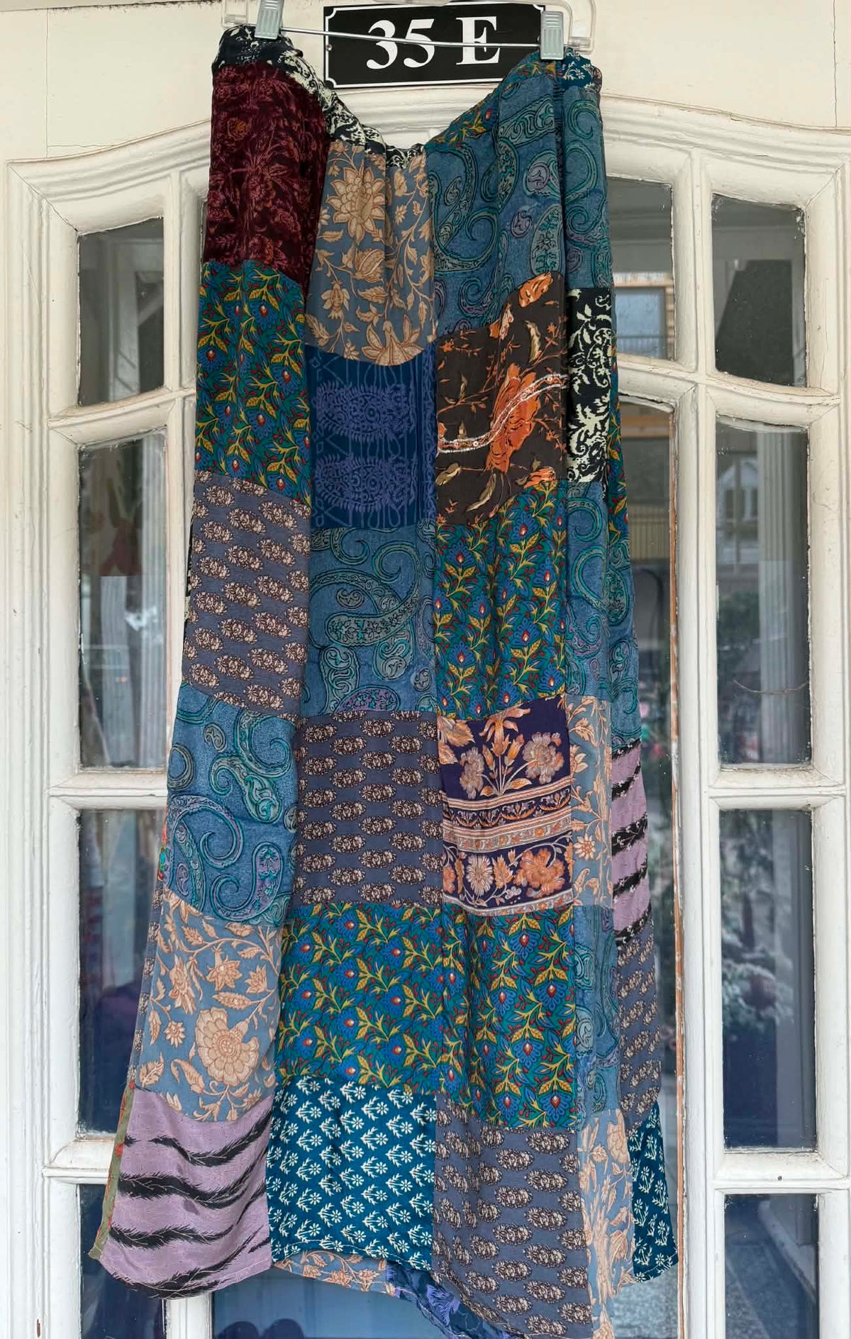 MADDIE SILK PATCHWORK - BLUE