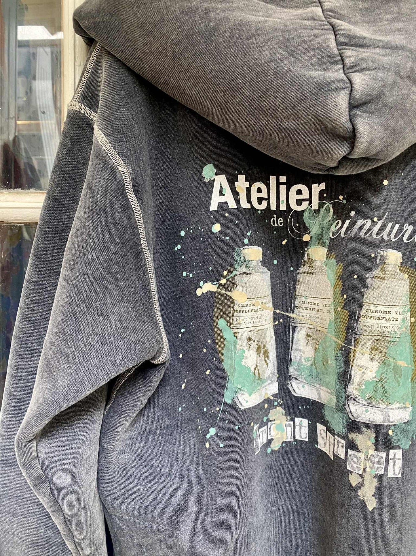 ATELIER DE PEINTRE HOODIE MARBLE - NAVY