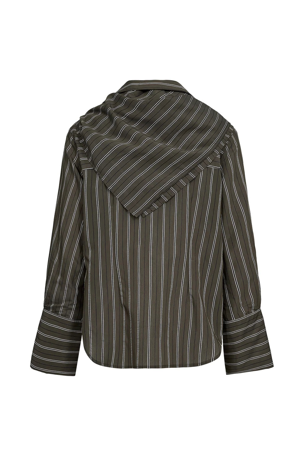AT- GWEN BIG SCARF SHIRT STUNNING STRIPE -