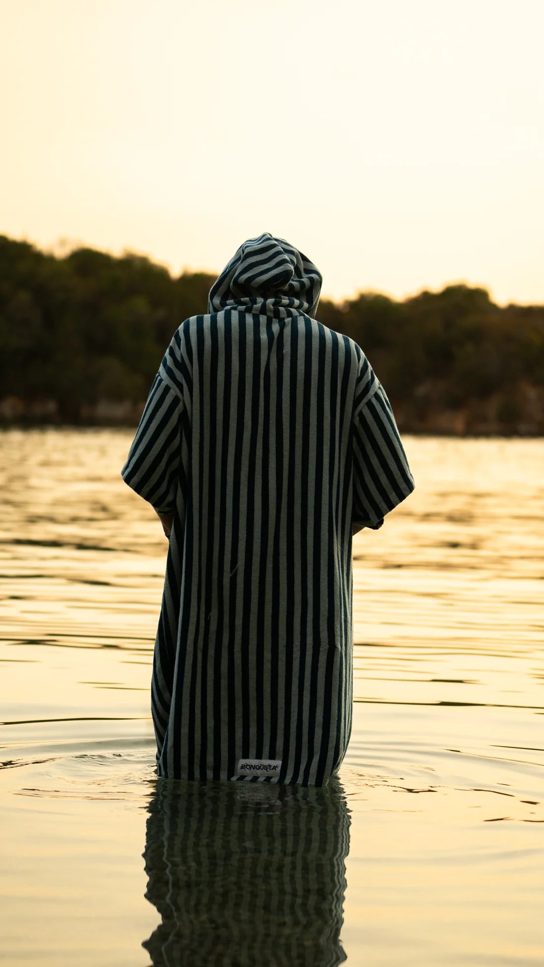 NARAM PONCHO - SEAFORM & DEEP TEAL