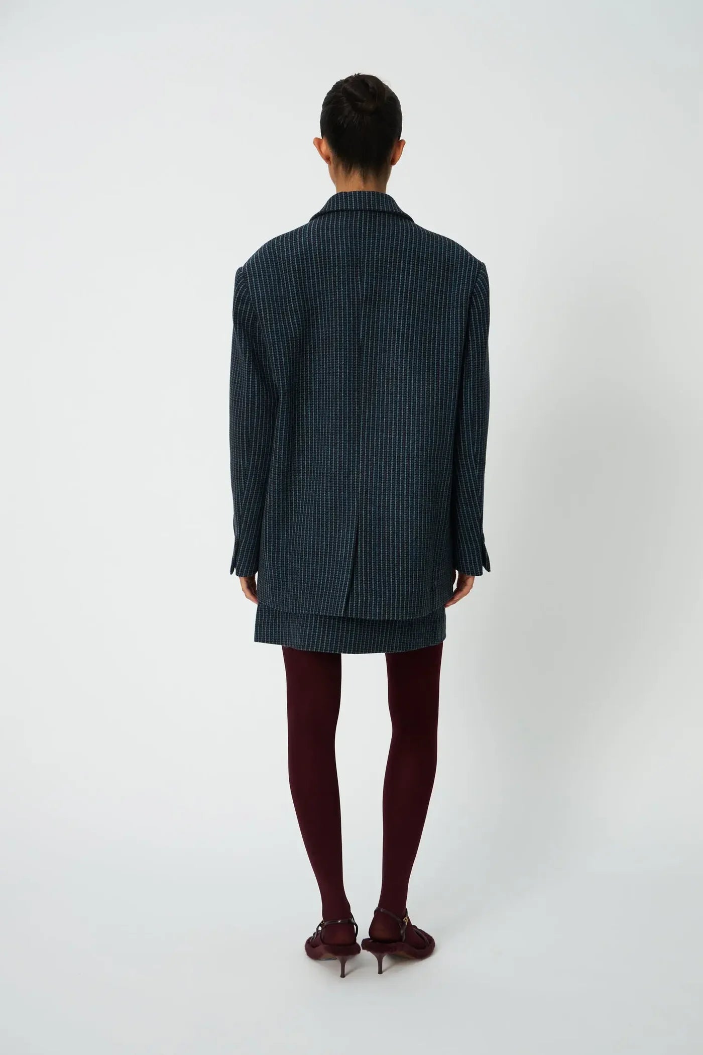 OVERSIZED TERNET ULD BLAZER - BLUE CHECKS