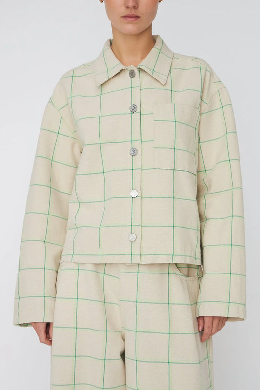 TERNET SKJORTE - CREME CHECK