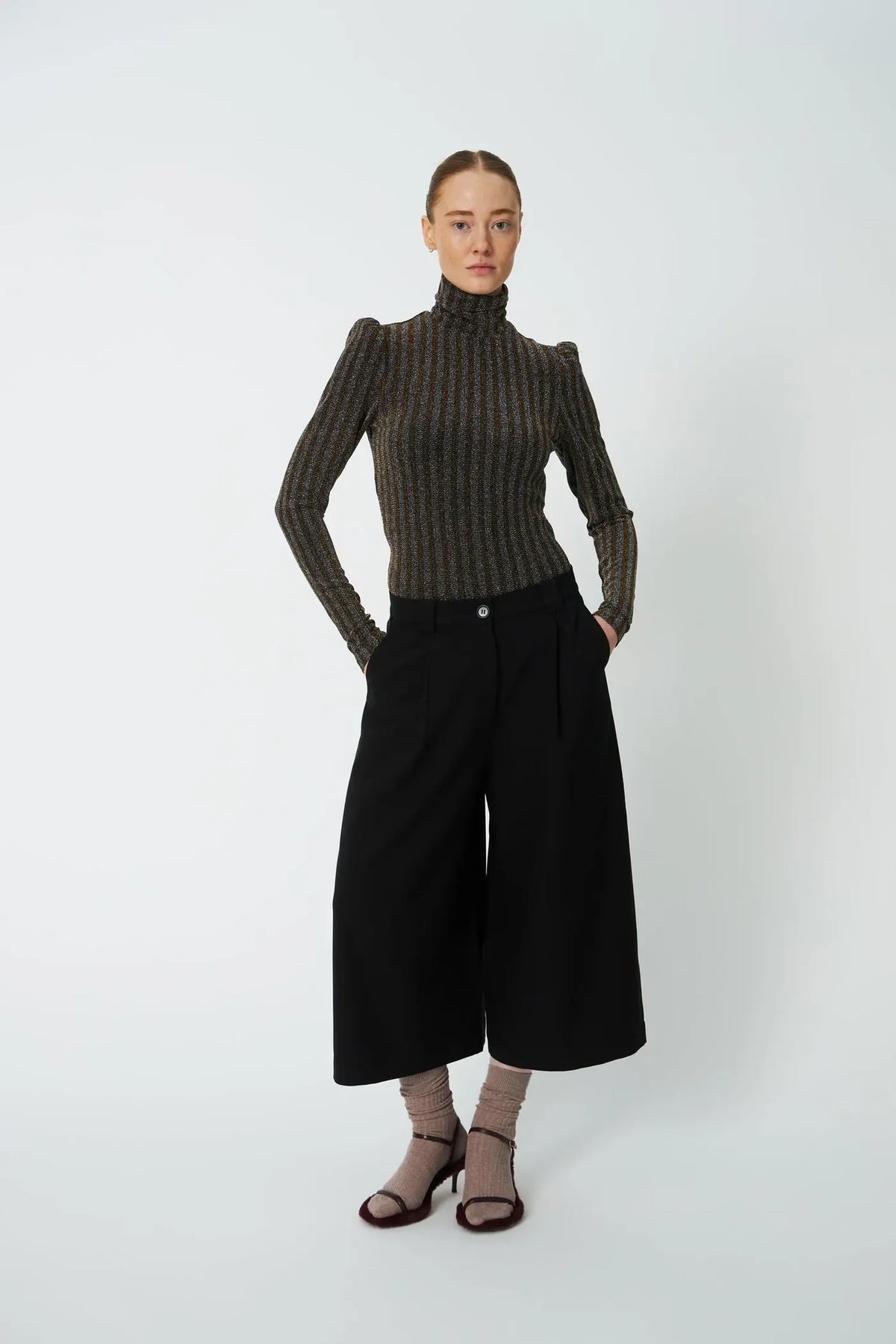 CROPPED MIDI -WAIST PANT