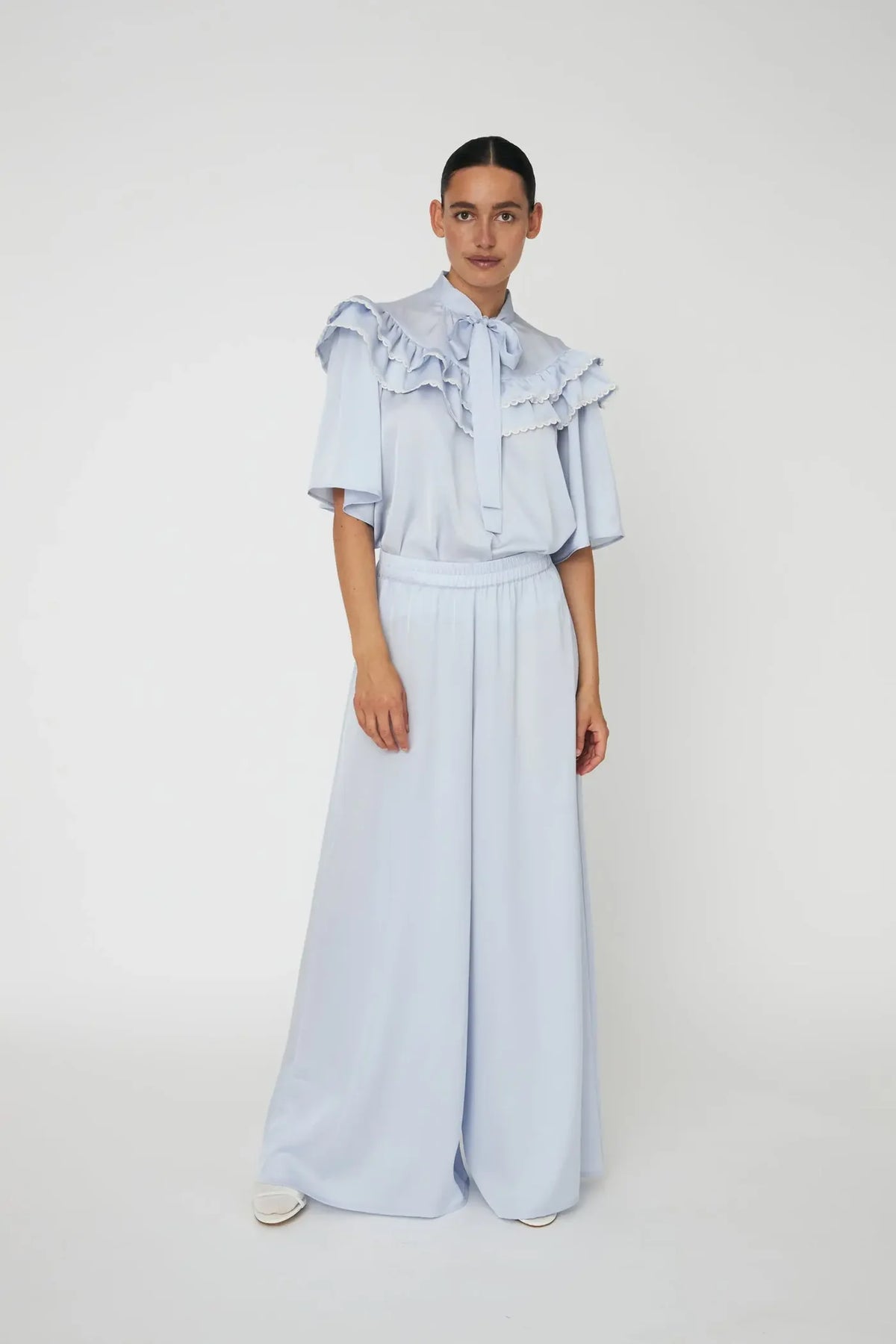 CULOTTE PANTS - DUSTY BLUE