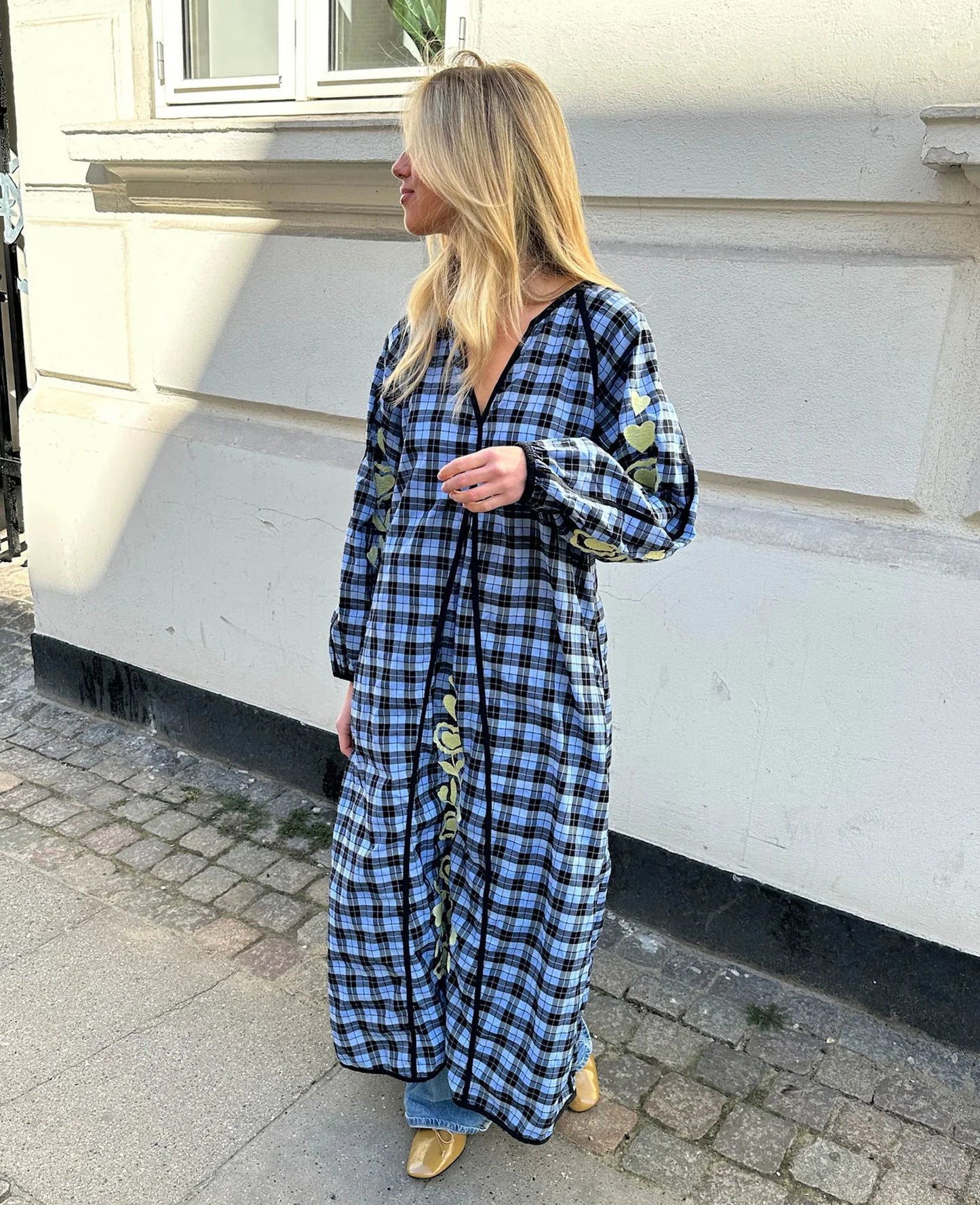 FRAN DRESS - BLUE CHECKS
