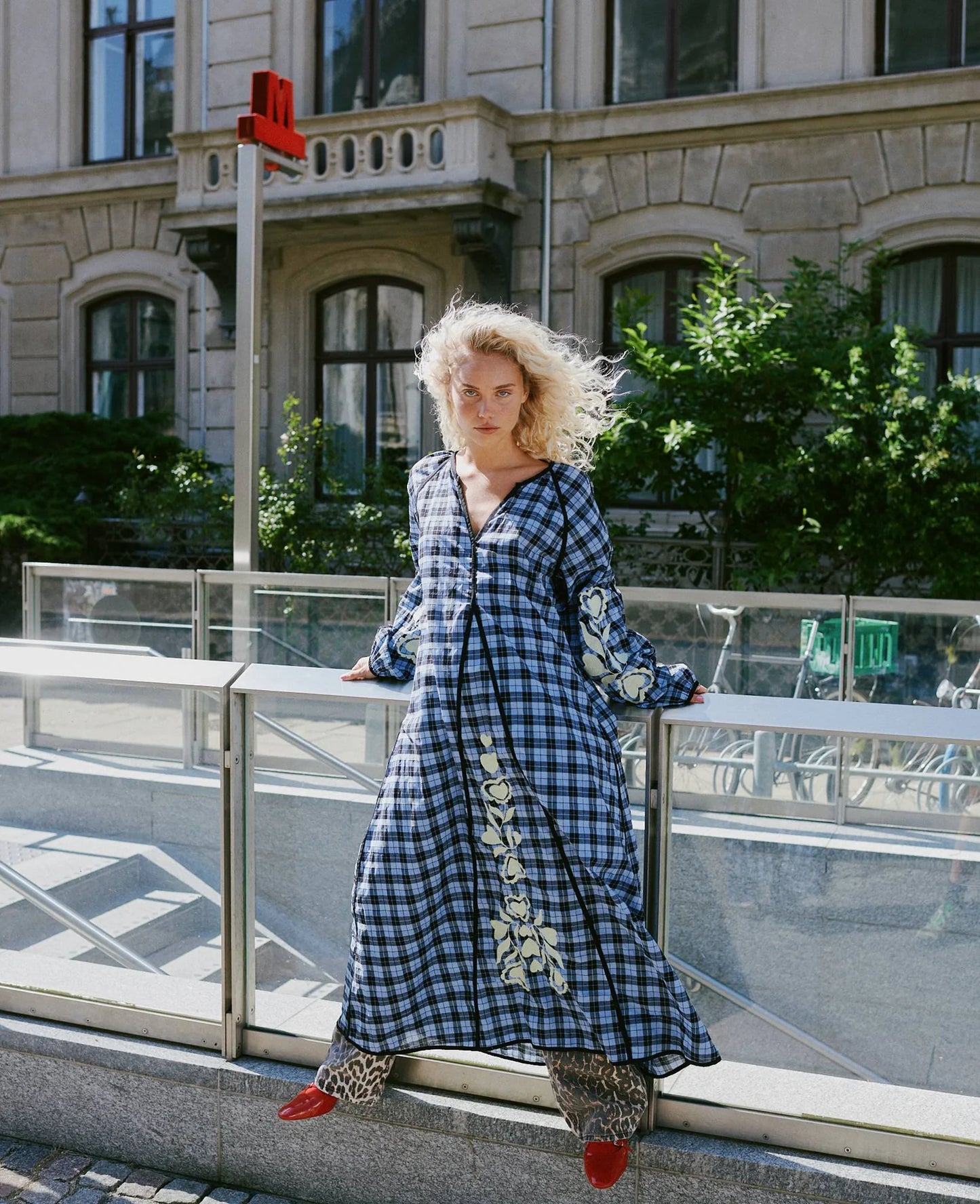 FRAN DRESS - BLUE CHECKS