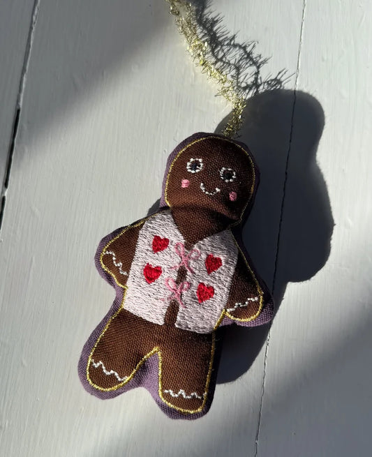 GINGERBREAD MAN ORNAMENT - BROWN
