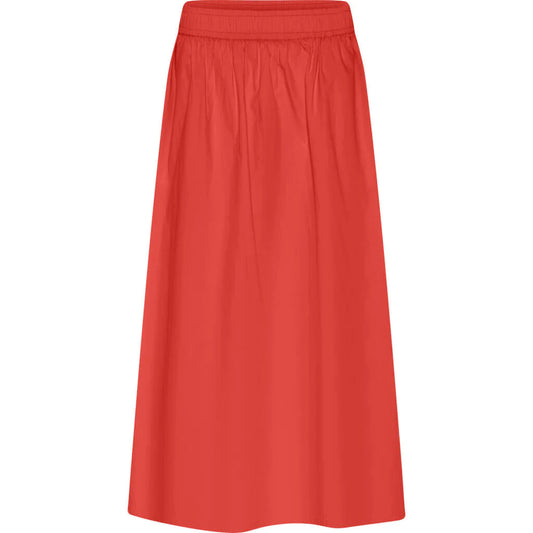 HELSINKI ANKLE SKIRT - HOT CORAL