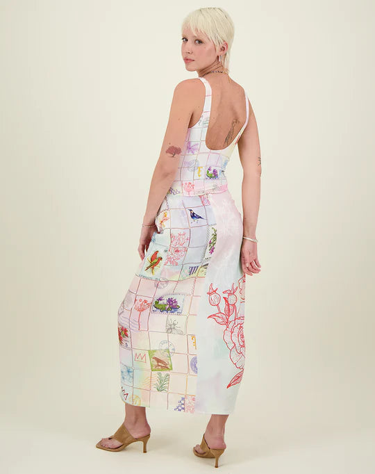 MAIA TIE FRONT LINEN SKIRT - HERITAGE