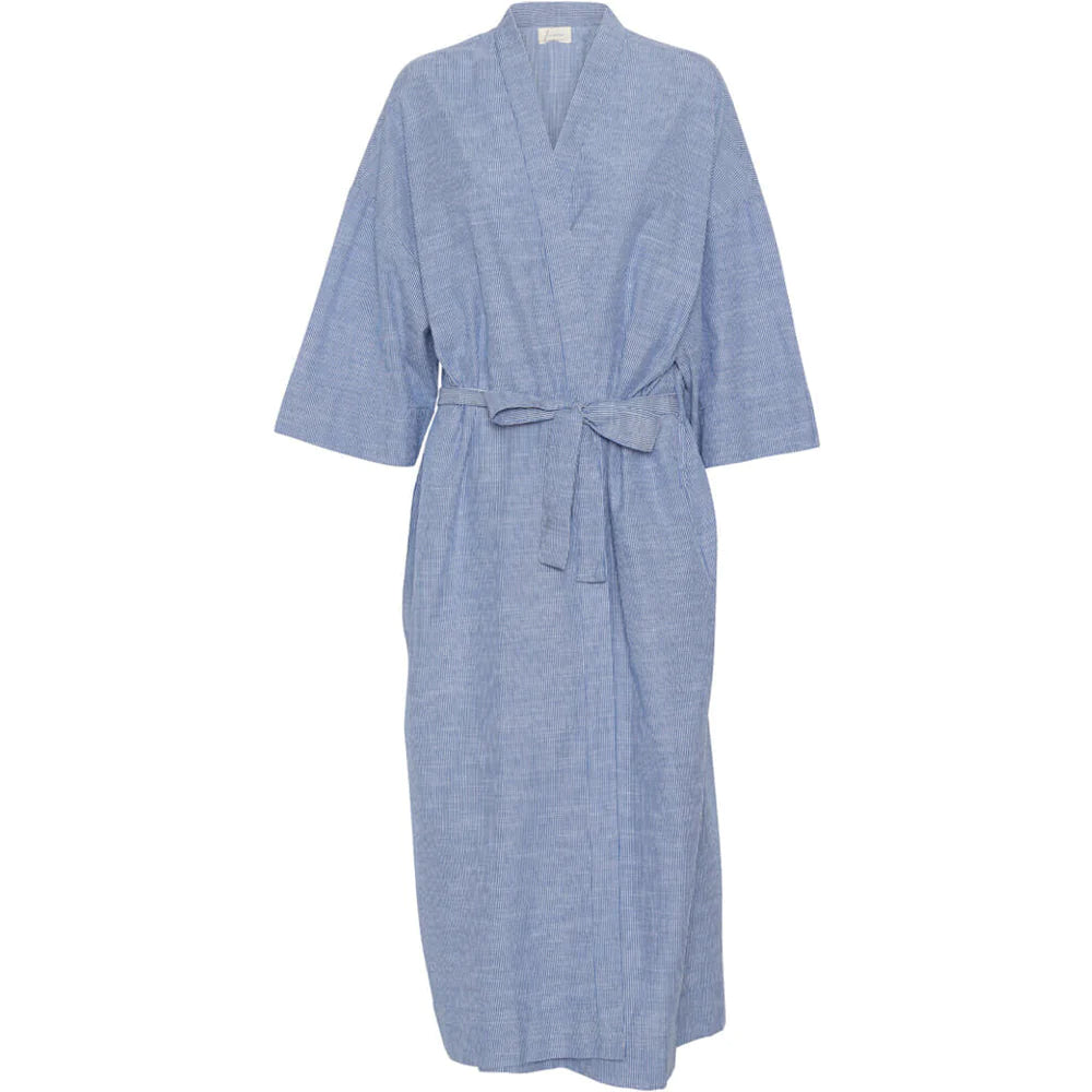 HONG KONG KIMONO - MEDIUM BLUE STRIPE