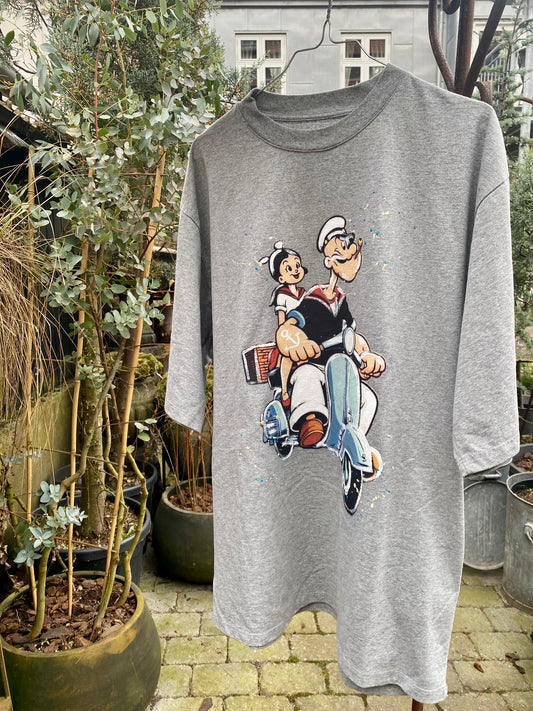 POPEYE T-SHIRT - GRÅ