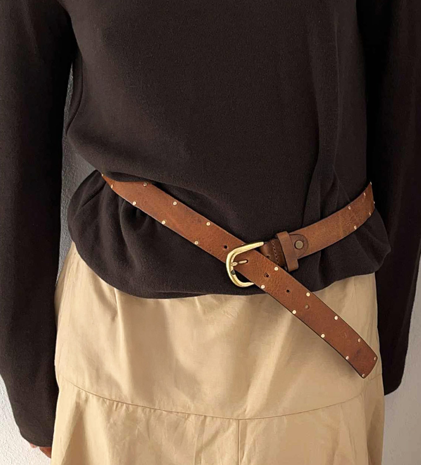 MADISON BELT - 222 COGNAC