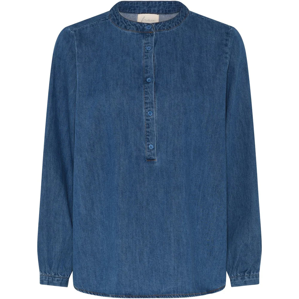 MADRID DENIM SKJORTE - MEDIUM BLUE