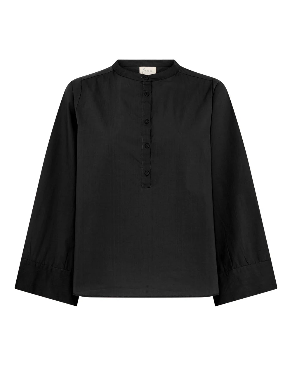 MADRID WIDE SLEEVE SKJORTE - SORT