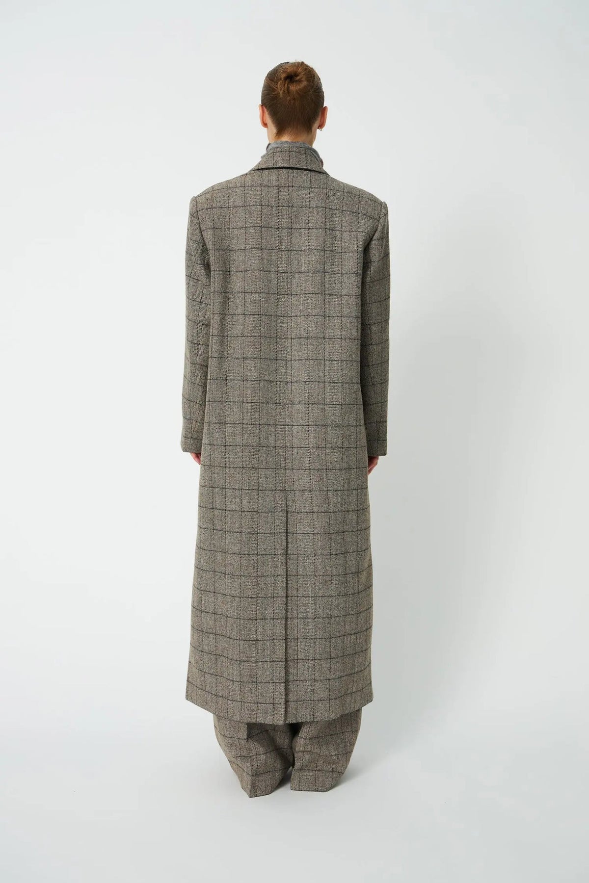 MASCULINE OVERSIZED COAT - VARM GRÅ MELANGE