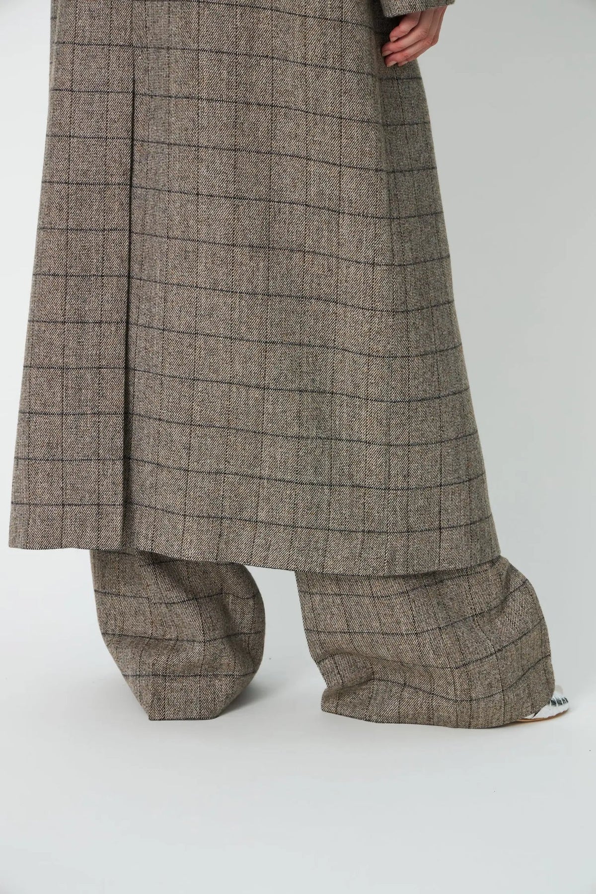 MASCULINE OVERSIZED COAT - VARM GRÅ MELANGE