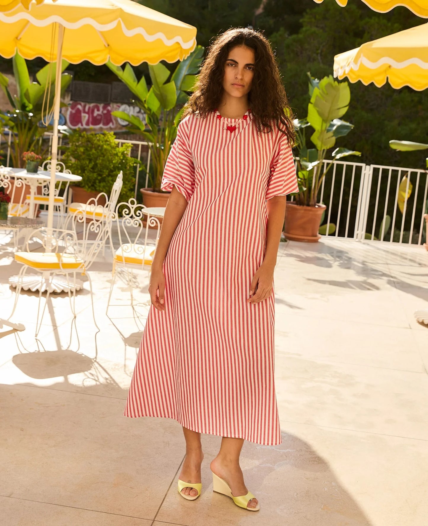MENDEZ DRESS - RED WHITE