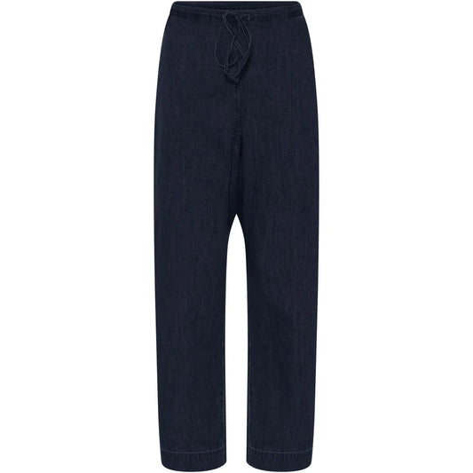 MILANO DENIM STRING ANKLE PANTS - DARK DENIM