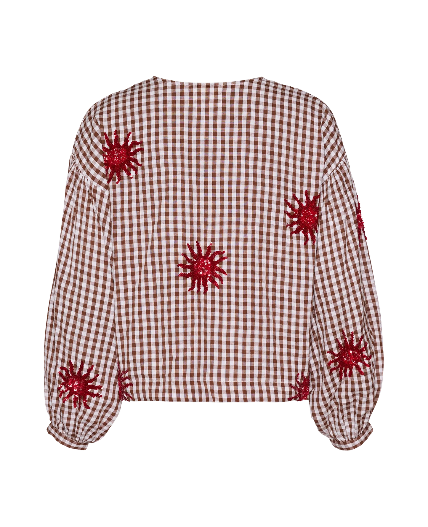 NANETTE TOP - BROWN CHECKS