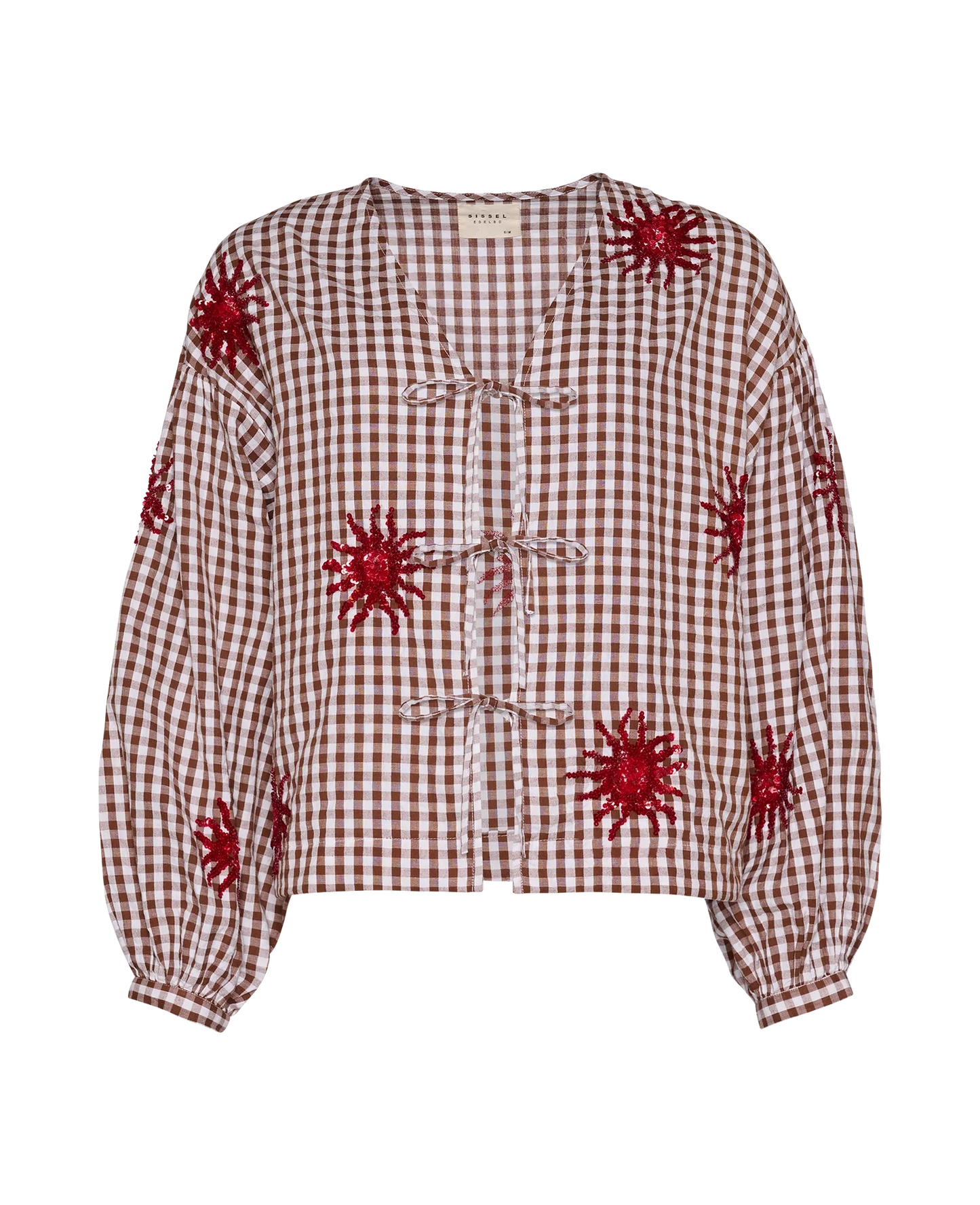 NANETTE TOP - BROWN CHECKS