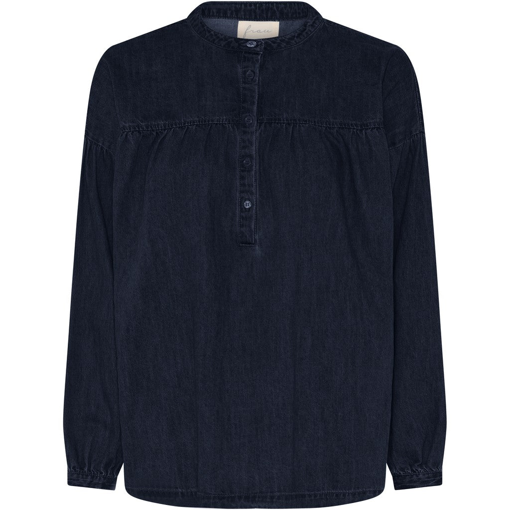 PARIS DENIM SKJORTE - DARK BLUE DENIM