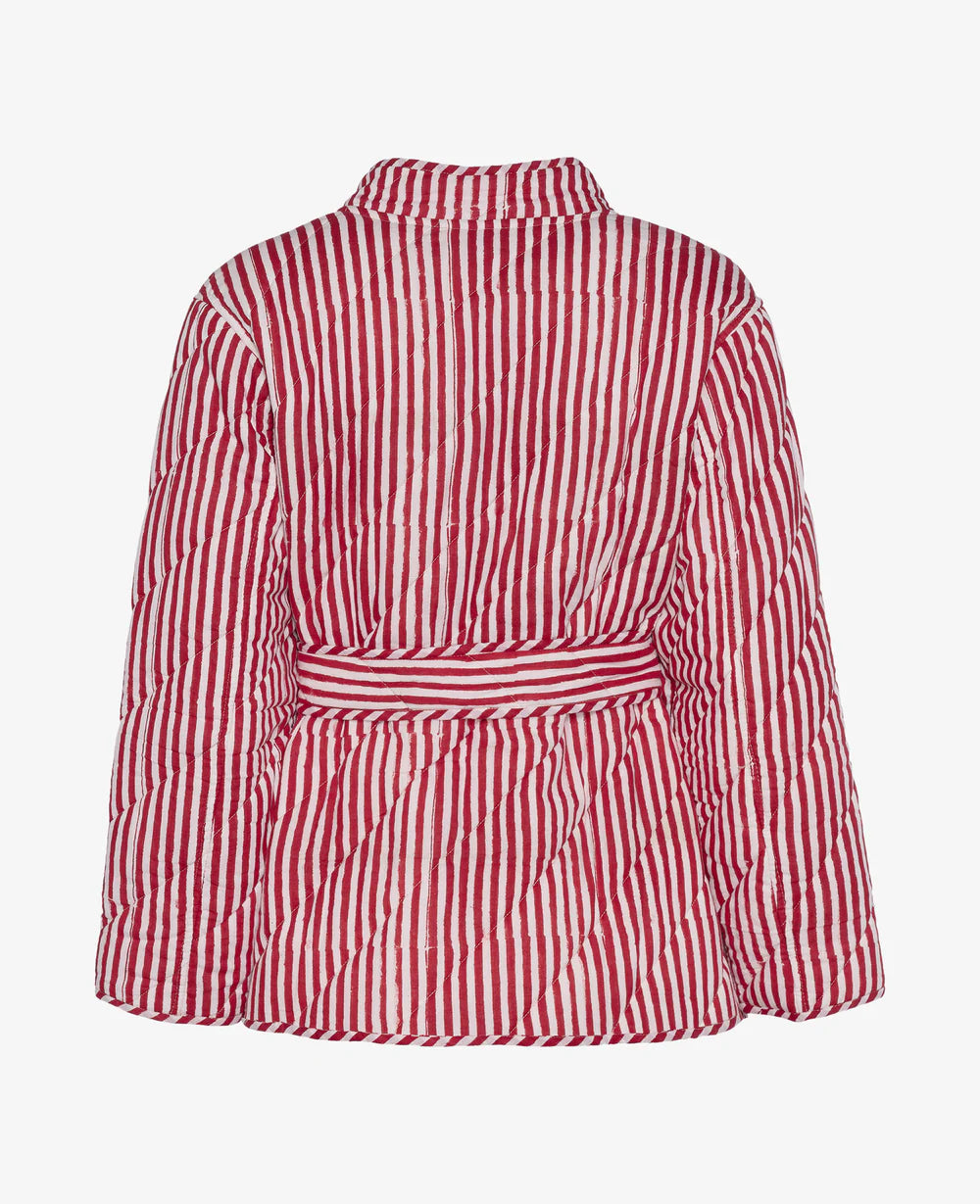 SUSSIE REVERSIBLE JACKET - RED & WHITE