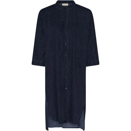 SEOUL LANG DENIM SKJORTE - DARK