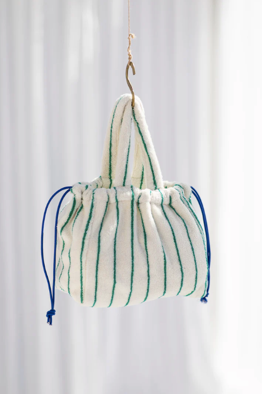 NARAM HANDBAG SMALL - PURE WHITE & GRASS