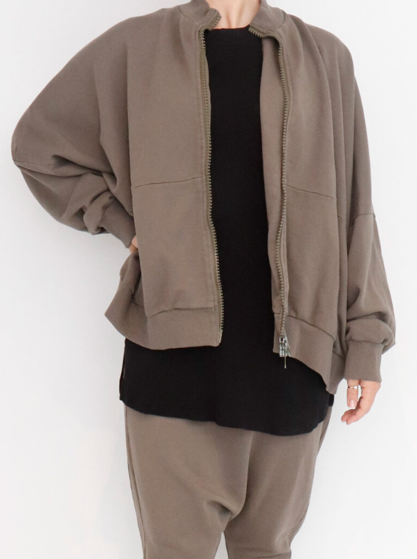 SWEAT CARDIGAN - GREEN
