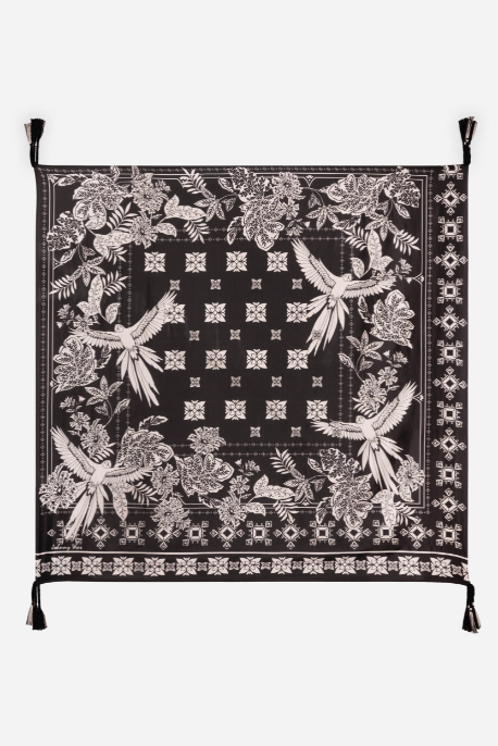 MYNA SILKETØRKLÆDE - SORT