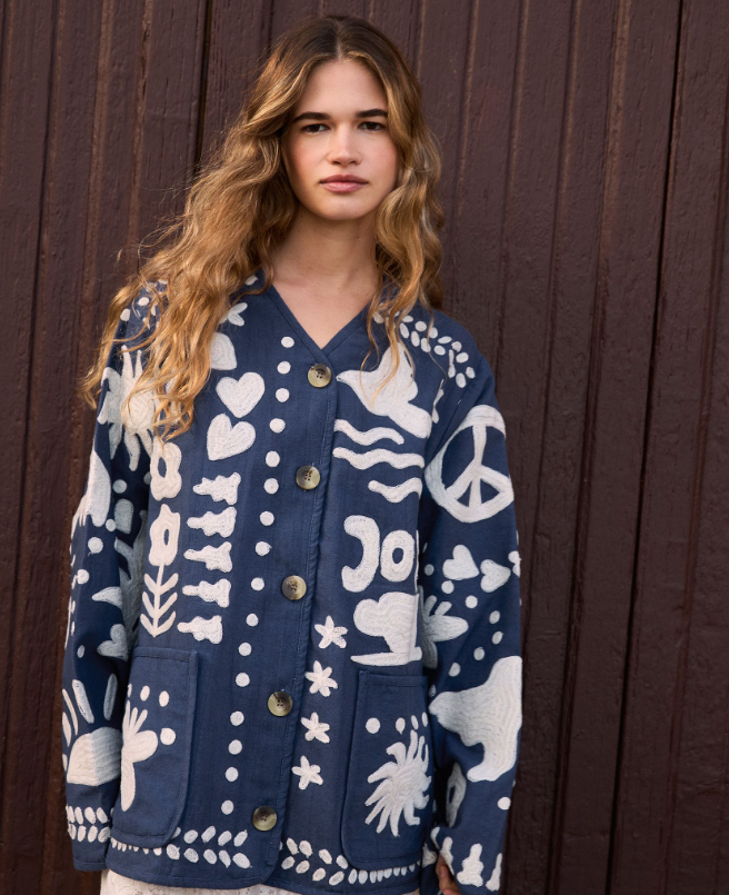 MAGGIE JACKET - NAVY PEACE