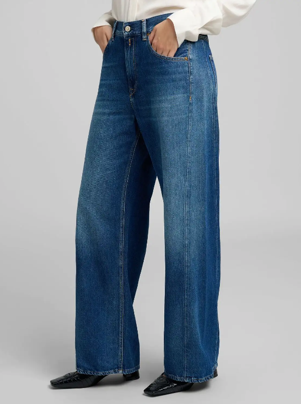 NARJA BAGGY-FIT JEANS - MEDIUM BLUE